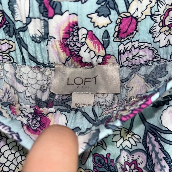 Loft Light Blue Layered Floral Skirt - Picture 4 of 4